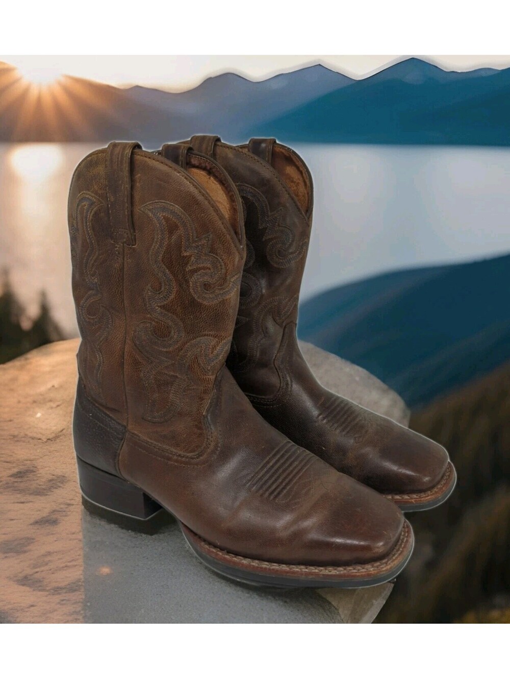 Cody James Cowboy Boots Xero Gravity Brown Leather Mens 11 Square Toe Western